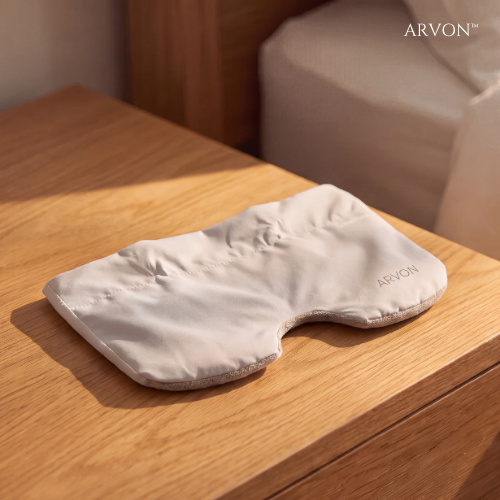 ARVON™ Dual-Sided Weighted Sleep Mask — Arctic Ice Silk & Cashmere Plush Suede